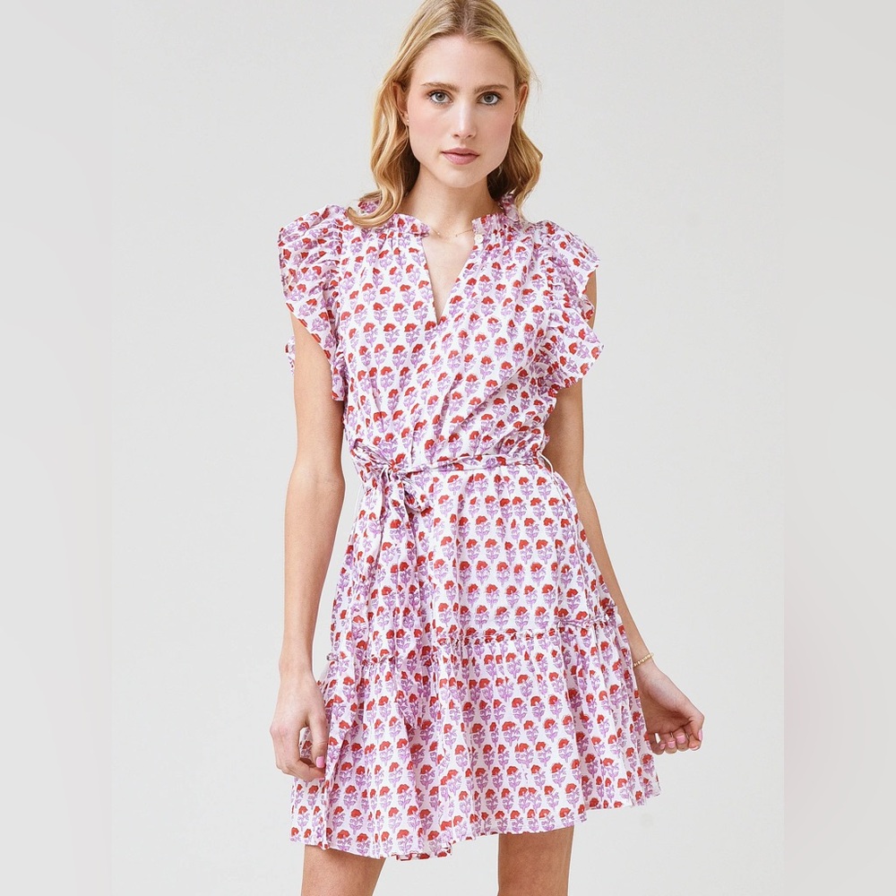 OLIPHANT WOMEN'S FLIRTY RUFFLE HEM DRESS XS